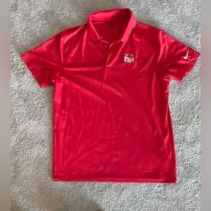 Red Nike golf shirt PGA